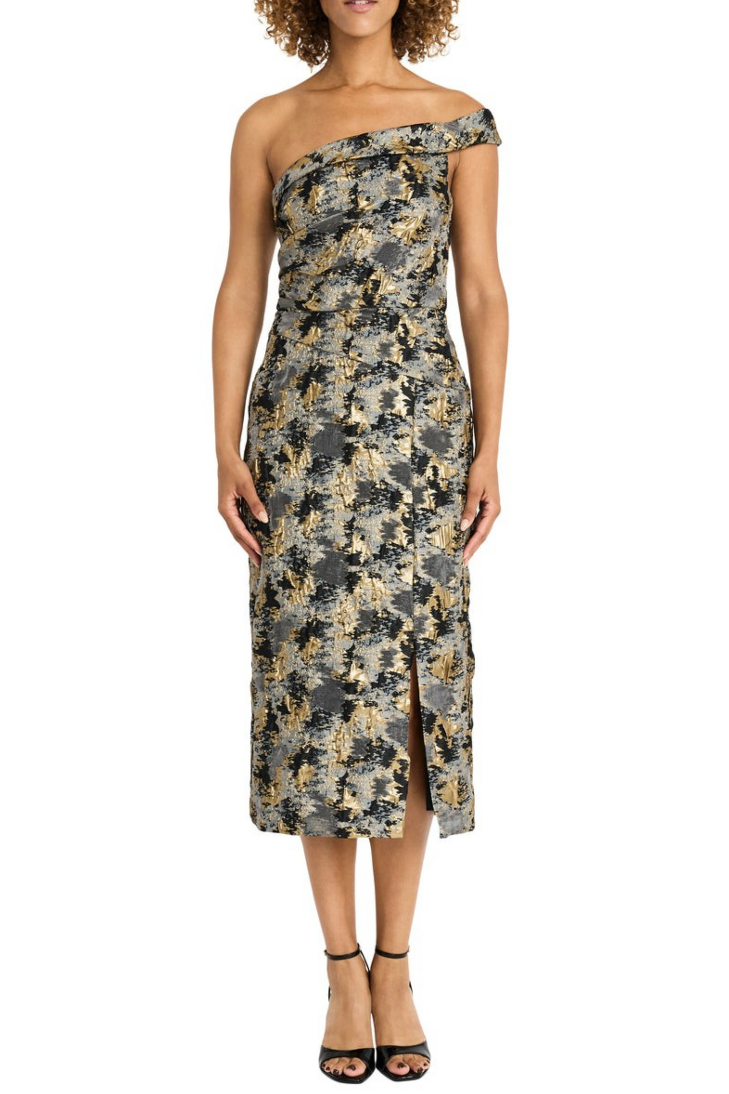 Maggy London Strapless Midi Evening Dress