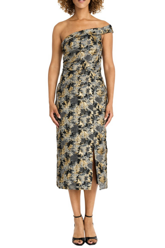 Maggy London Strapless Midi Evening Dress