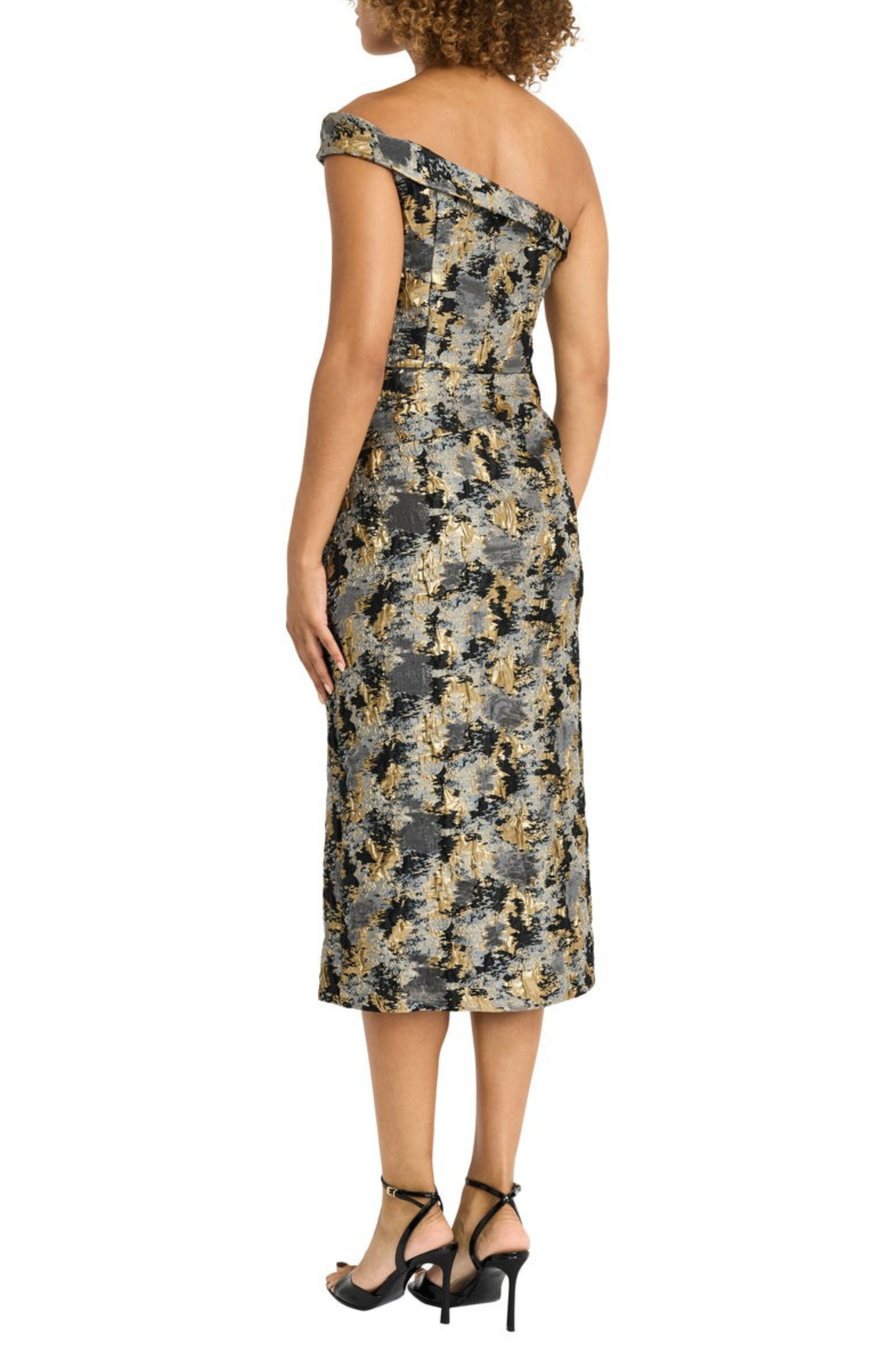 Maggy London Strapless Midi Evening Dress