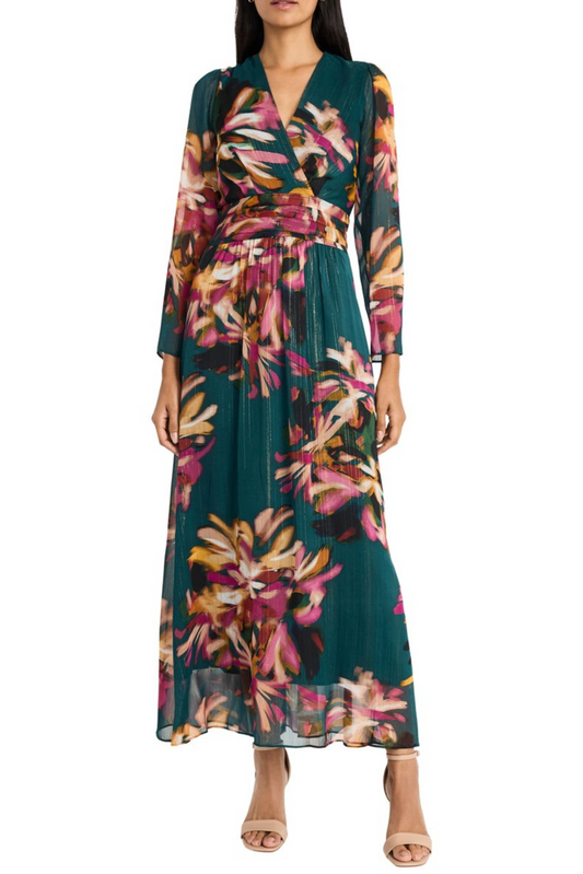 Maggy London Floral Print Maxi Dress
