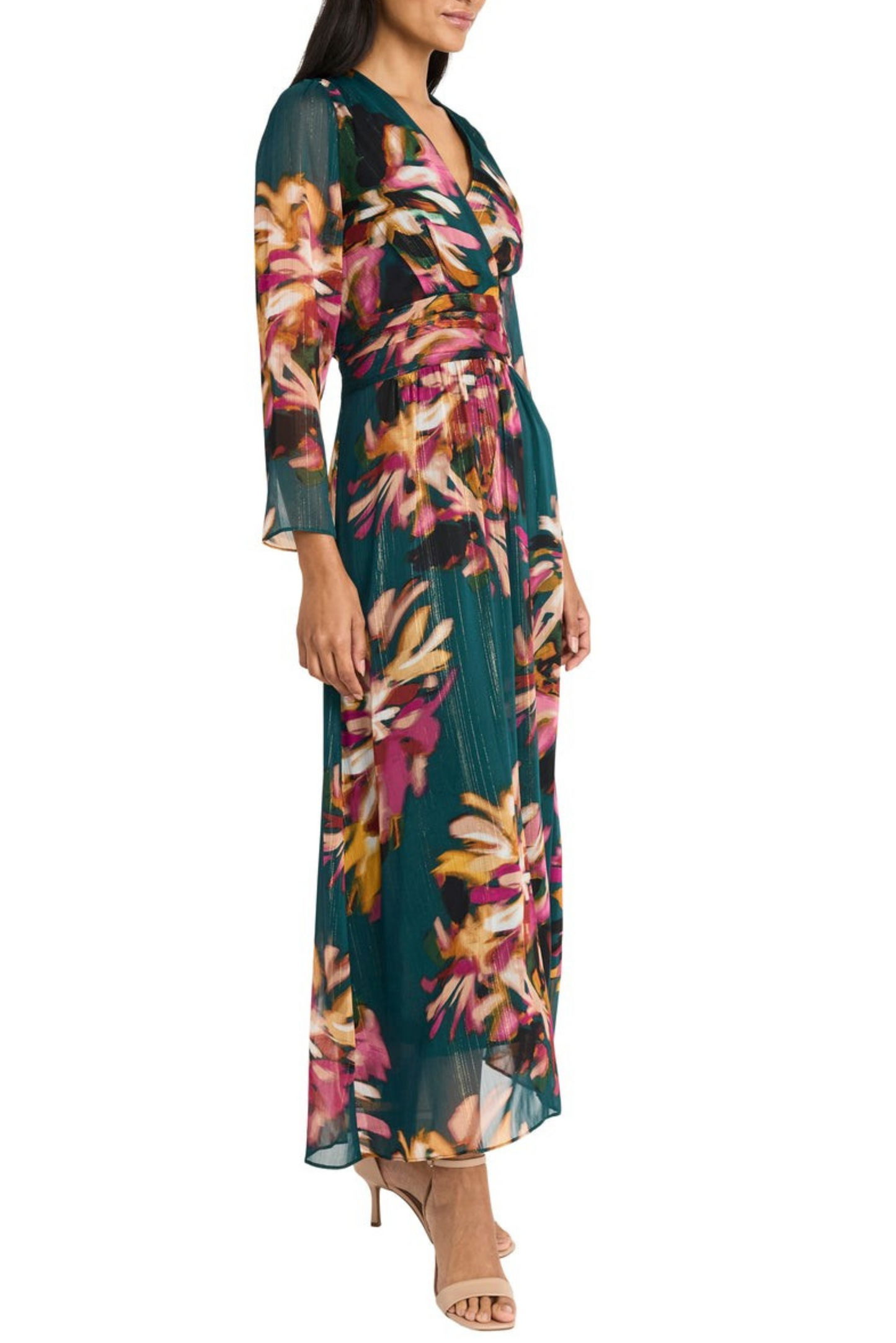Maggy London Floral Print Maxi Dress