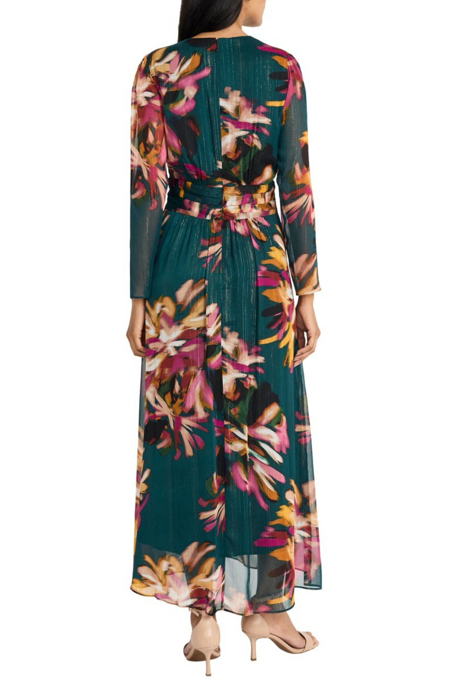 Maggy London Floral Print Maxi Dress