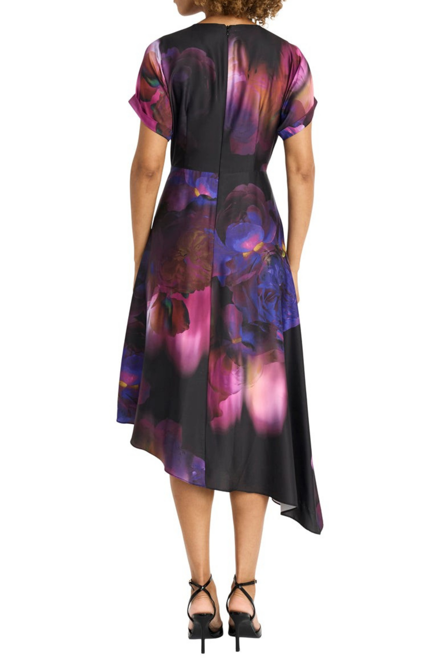 Maggy London Floral Water Color Midi Dress