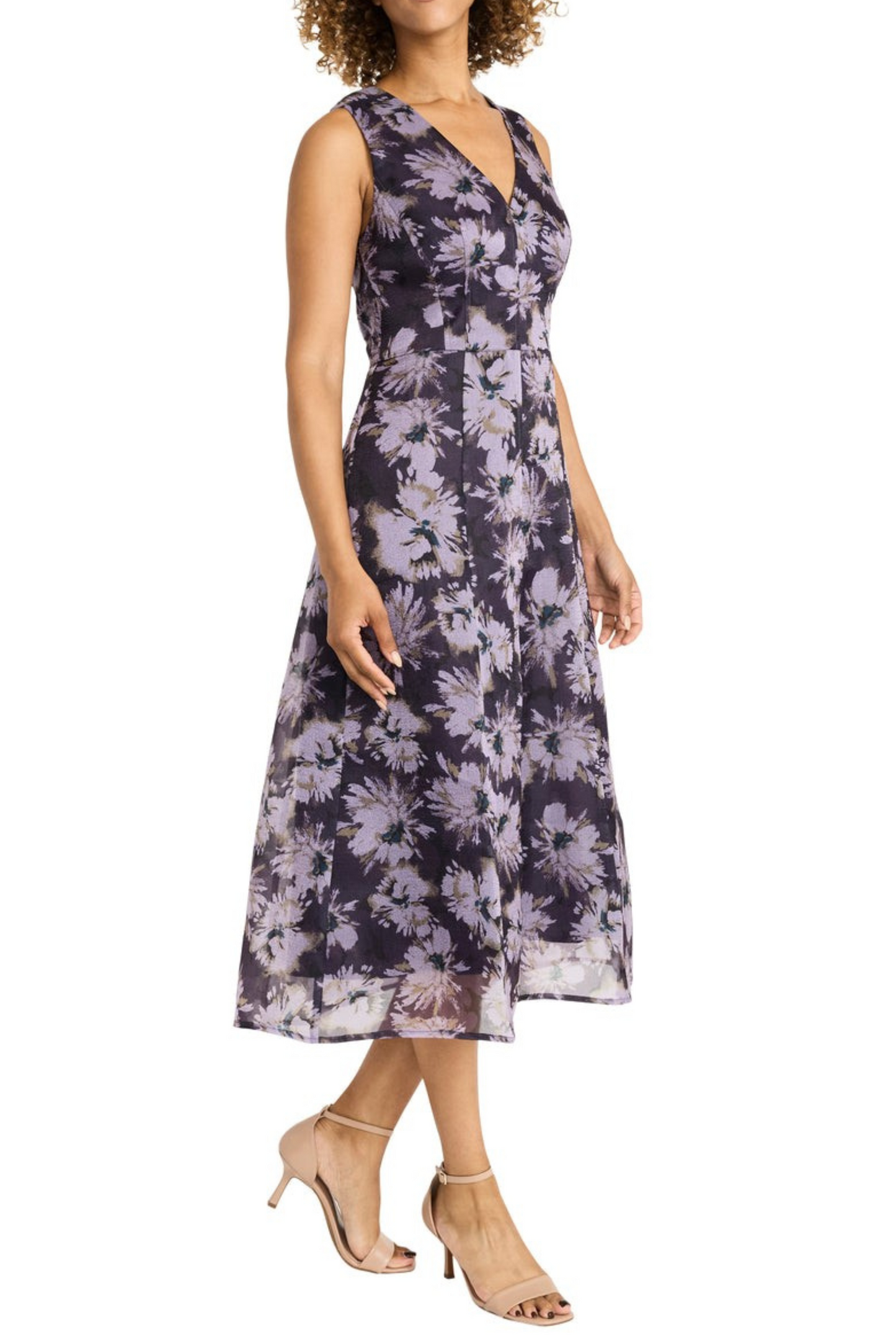 Maggy London Sleeveless Evening Midi Dress