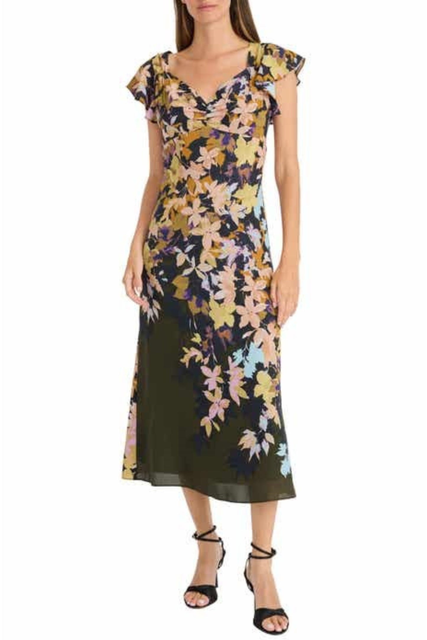 Maggy London Floral Midi Day Dress