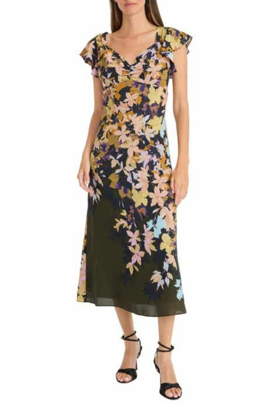 Maggy London Floral Midi Day Dress