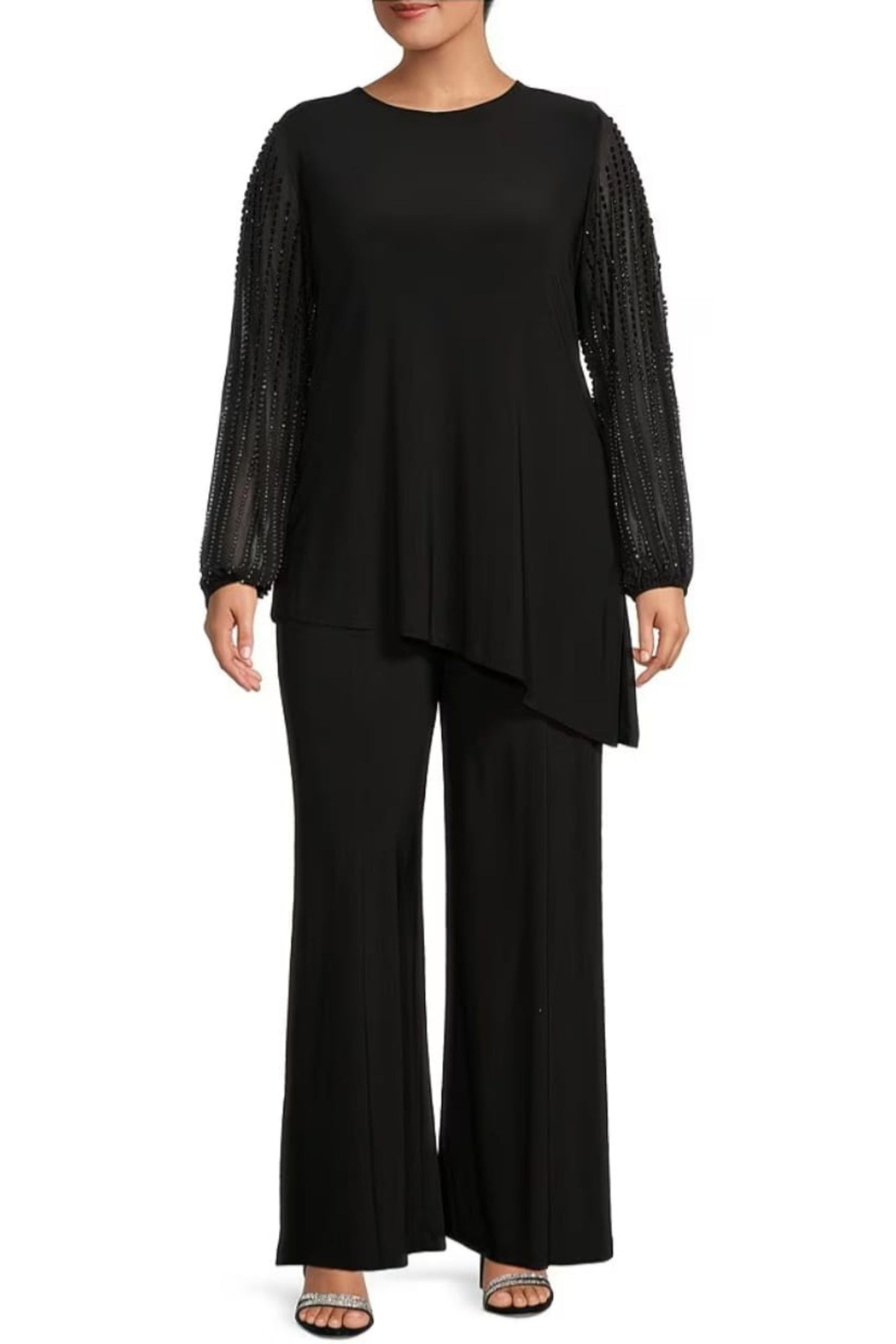 Marina Asymmetrical Two-Piece Pant Set