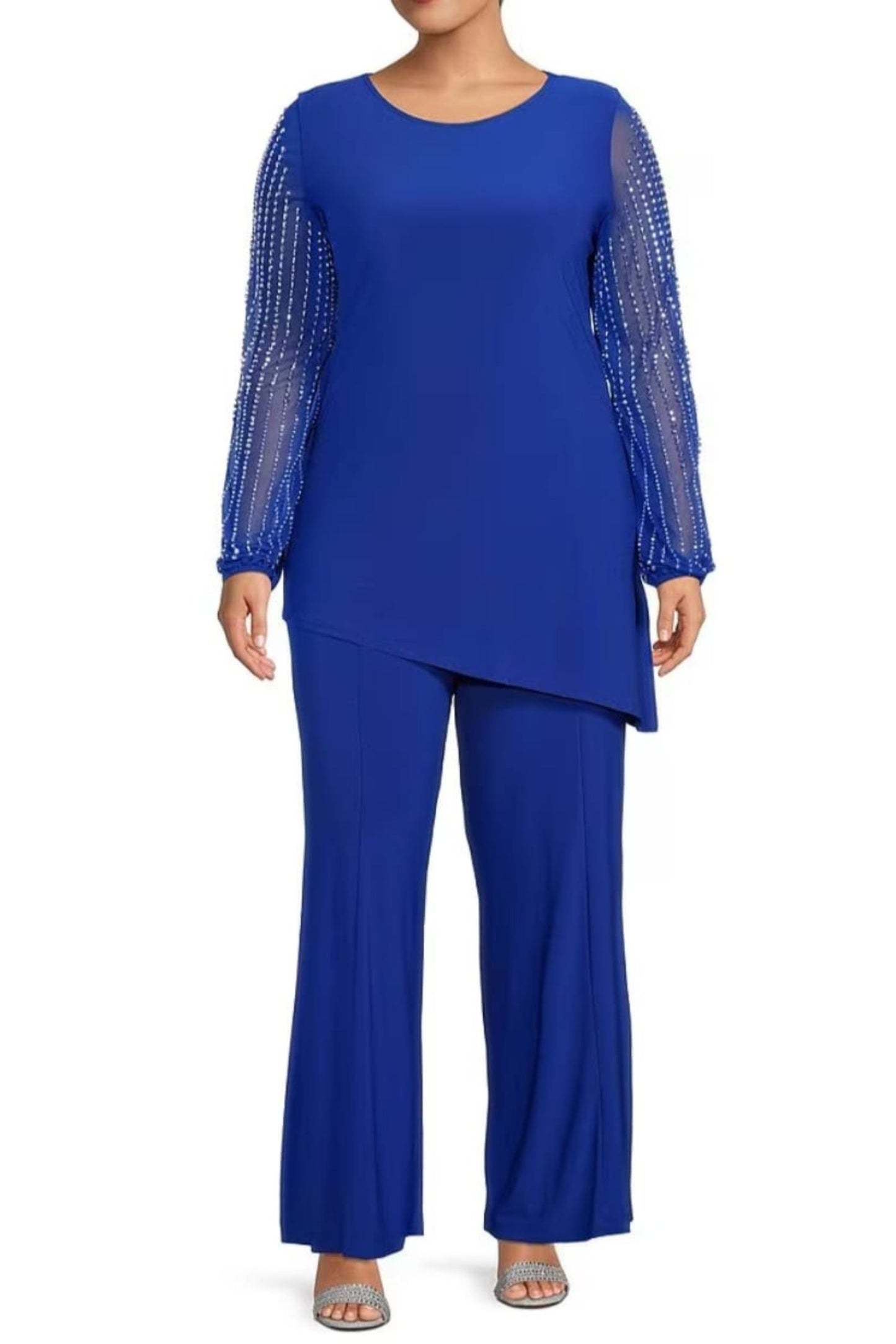 Marina Asymmetrical Two-Piece Pant Set