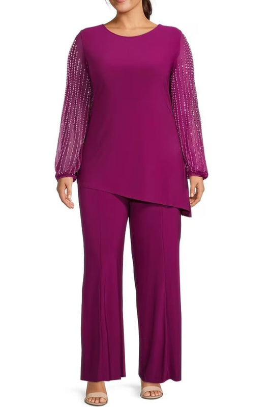 Marina Asymmetrical Two-Piece Pant Set