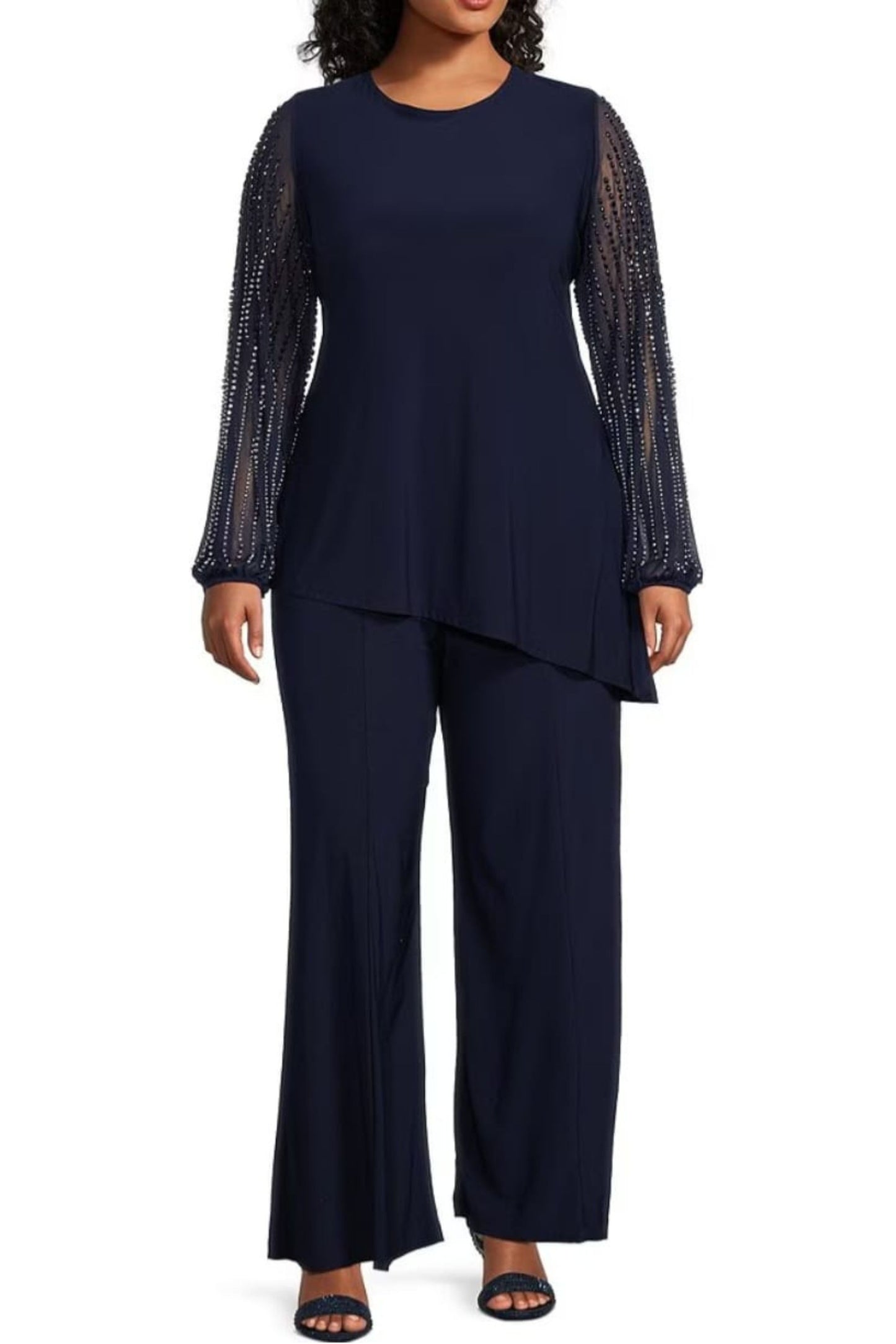 Marina Asymmetrical Two-Piece Pant Set