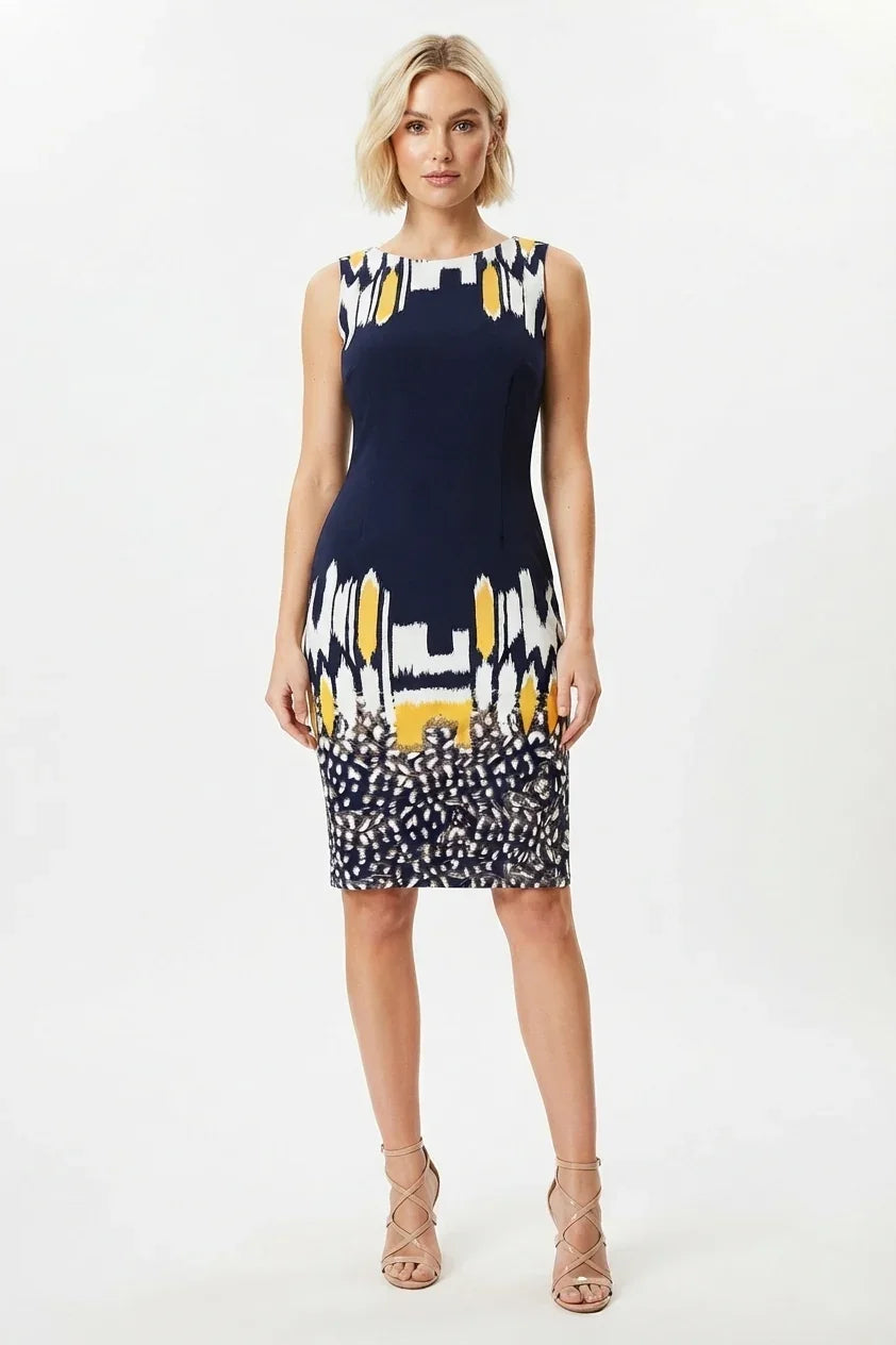 Maya Brooke Abstract Print Cropped Jacket Dress