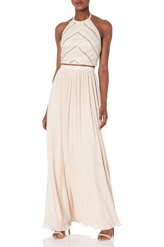 Aidan Mattox Embellished Two Piece Evening Dress