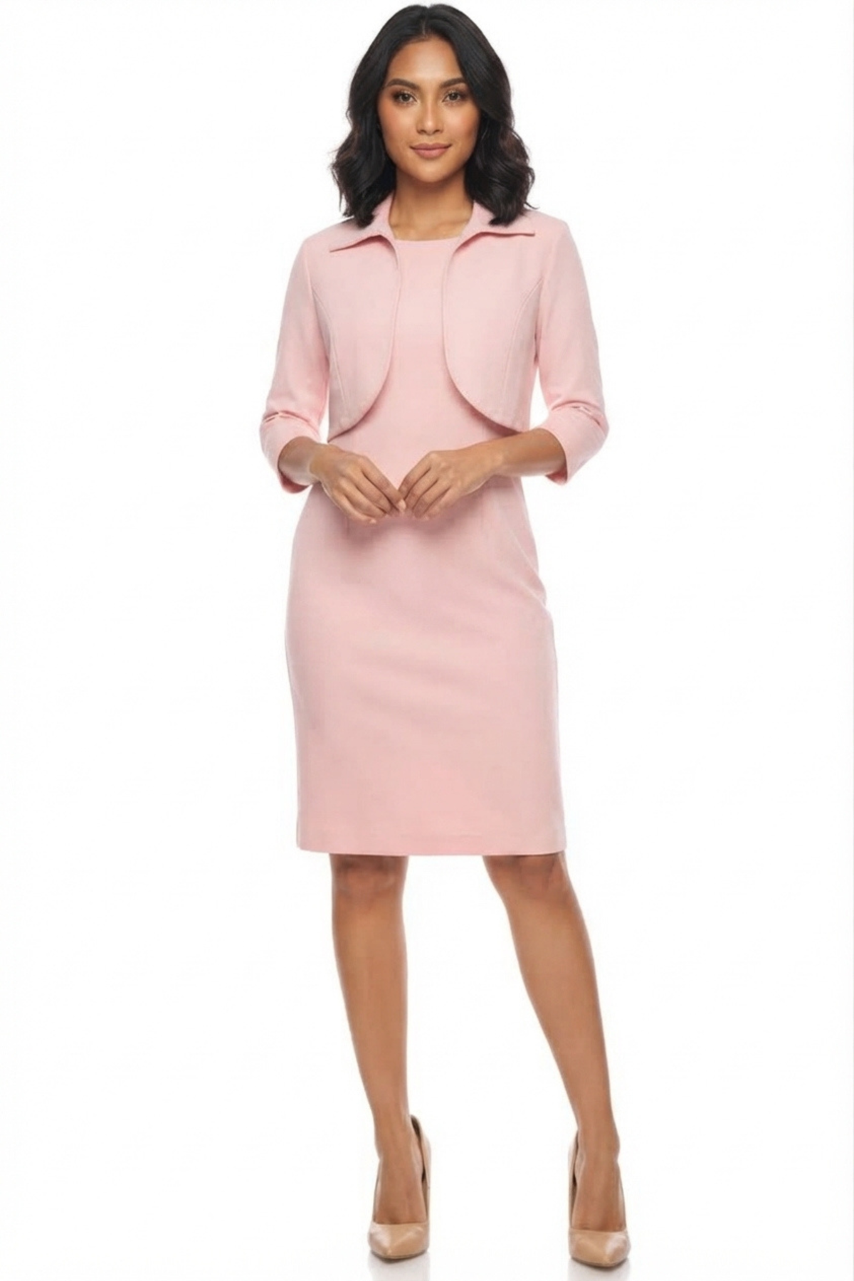 Maya Brooke 2 Piece 3/4 Sleeve Jacket Dress (MORE COLORS)