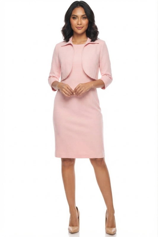Maya Brooke 2 Piece 3/4 Sleeve Jacket Dress (MORE COLORS)