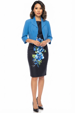 Maya Brooke Floral Jacket Dress Set (PLUS SIZE)
