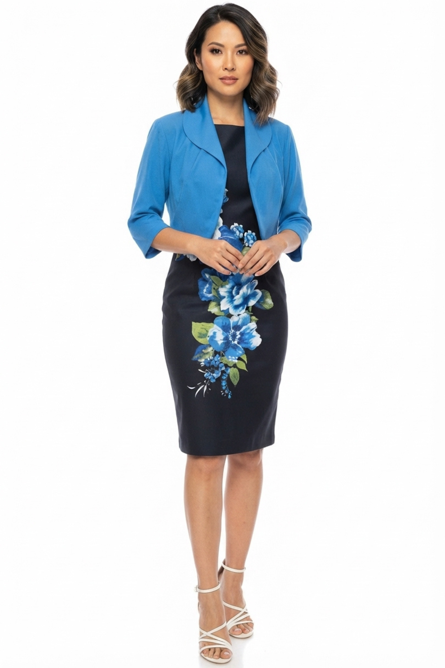 Maya Brooke Floral Jacket Dress Set (PLUS SIZE)
