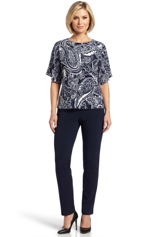 Maya Brooke 2 Piece Paiisley Pants Set