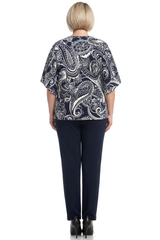 Maya Brooke 2 Piece Paiisley Pants Set