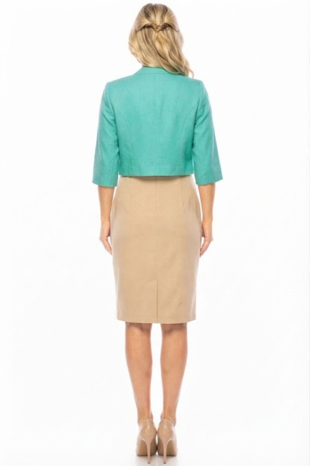 Maya Brooke 3/4 Jacket Dress (PLUS SIZE)