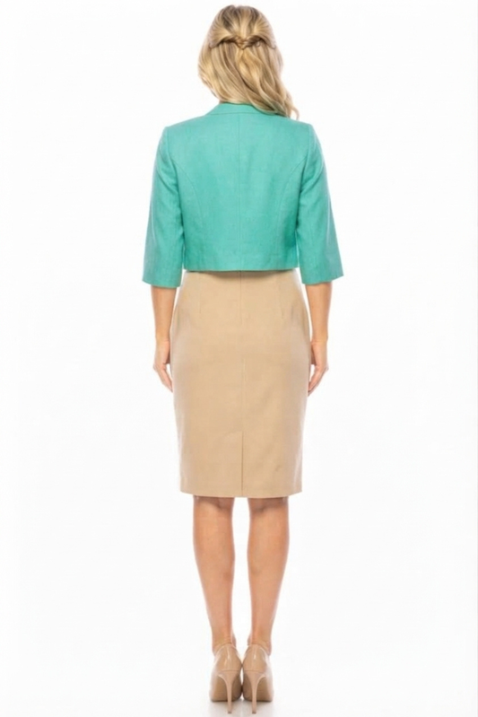 Maya Brooke 3/4 Jacket Dress (PLUS SIZE)