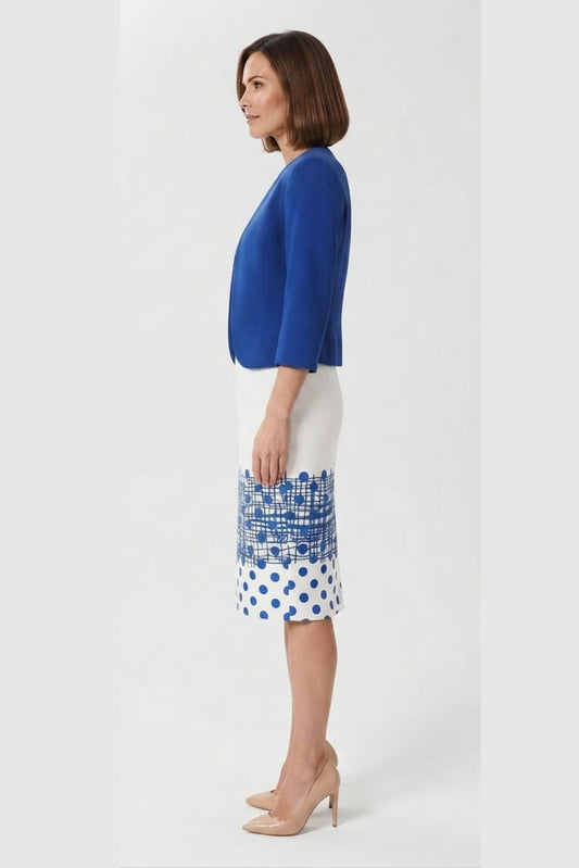 Maya Brooke Dot Print Jacket Dress Set (PLUS SIZE)