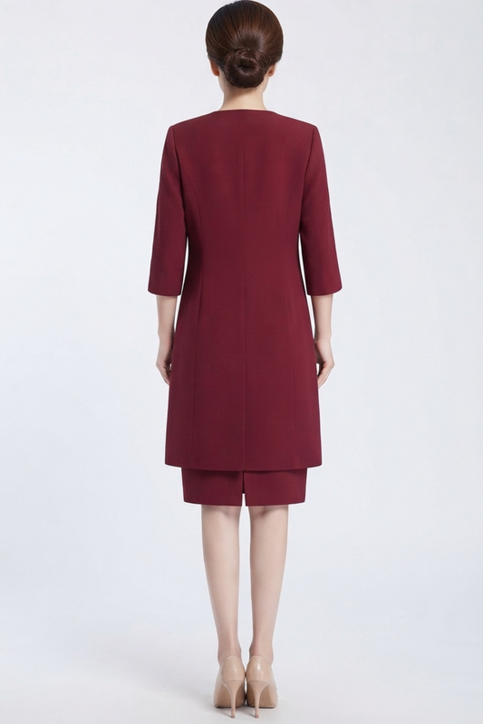 Maya Brooke 3/4 Sleeve 2 Piece Jacket Dress (PLUS SIZE)