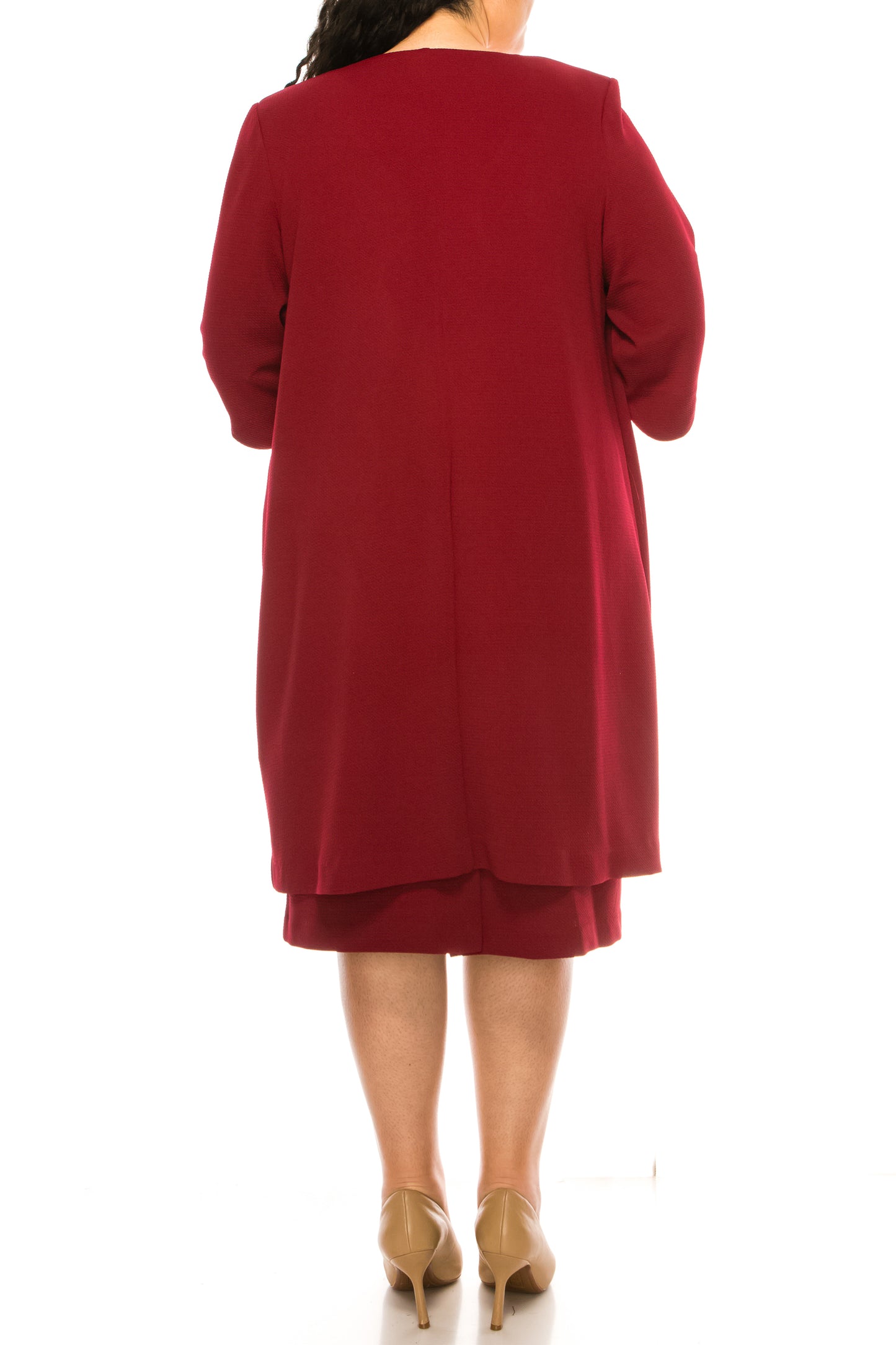 Maya Brooke 3/4 Sleeve 2 Piece Jacket Dress (PLUS SIZE)