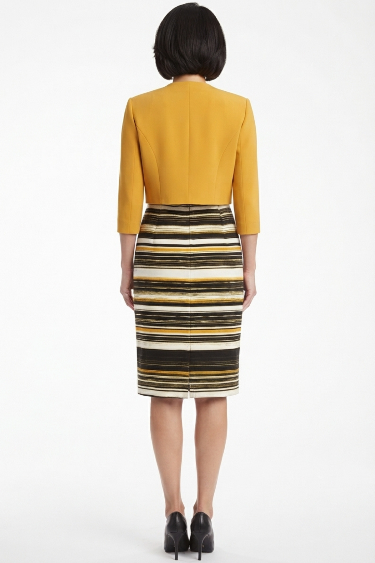 Maya Brooke Abstract Print 3/4 Sleeve Jacket Dress