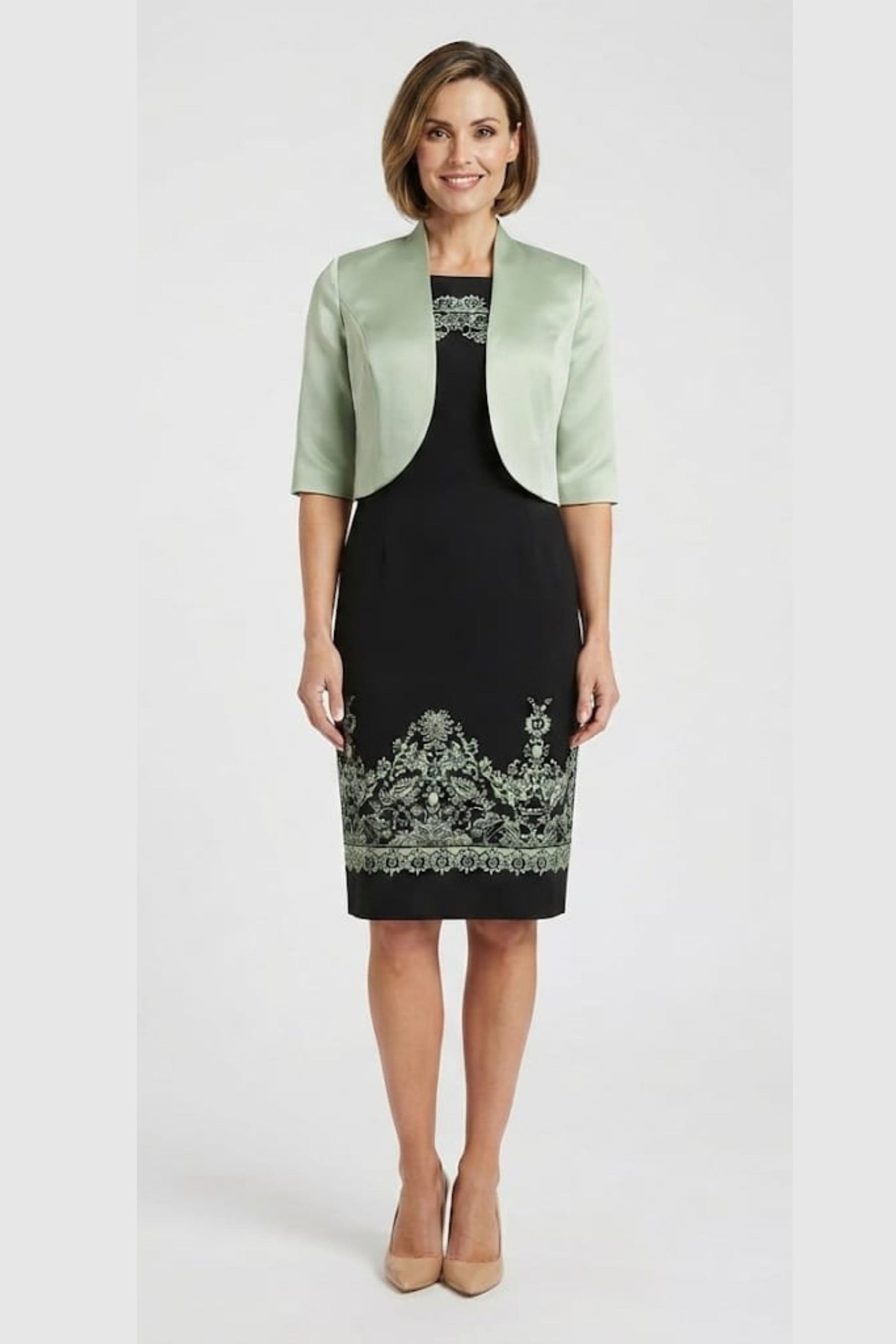 Maya Brookes 2 Piece Day Jacket Dress Suit