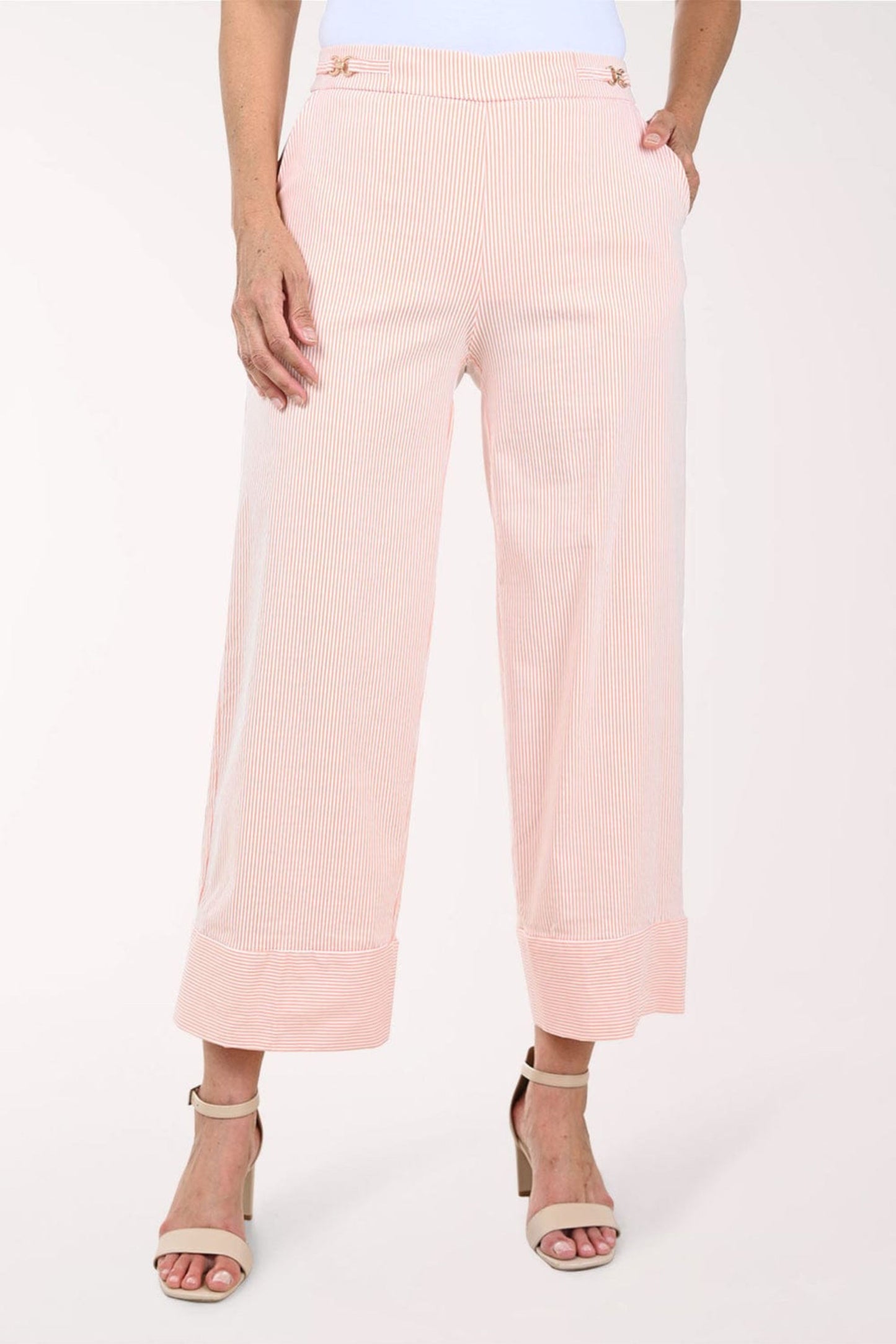Zac & Rachel Autumn Sunset Wide-Leg Crop Pants