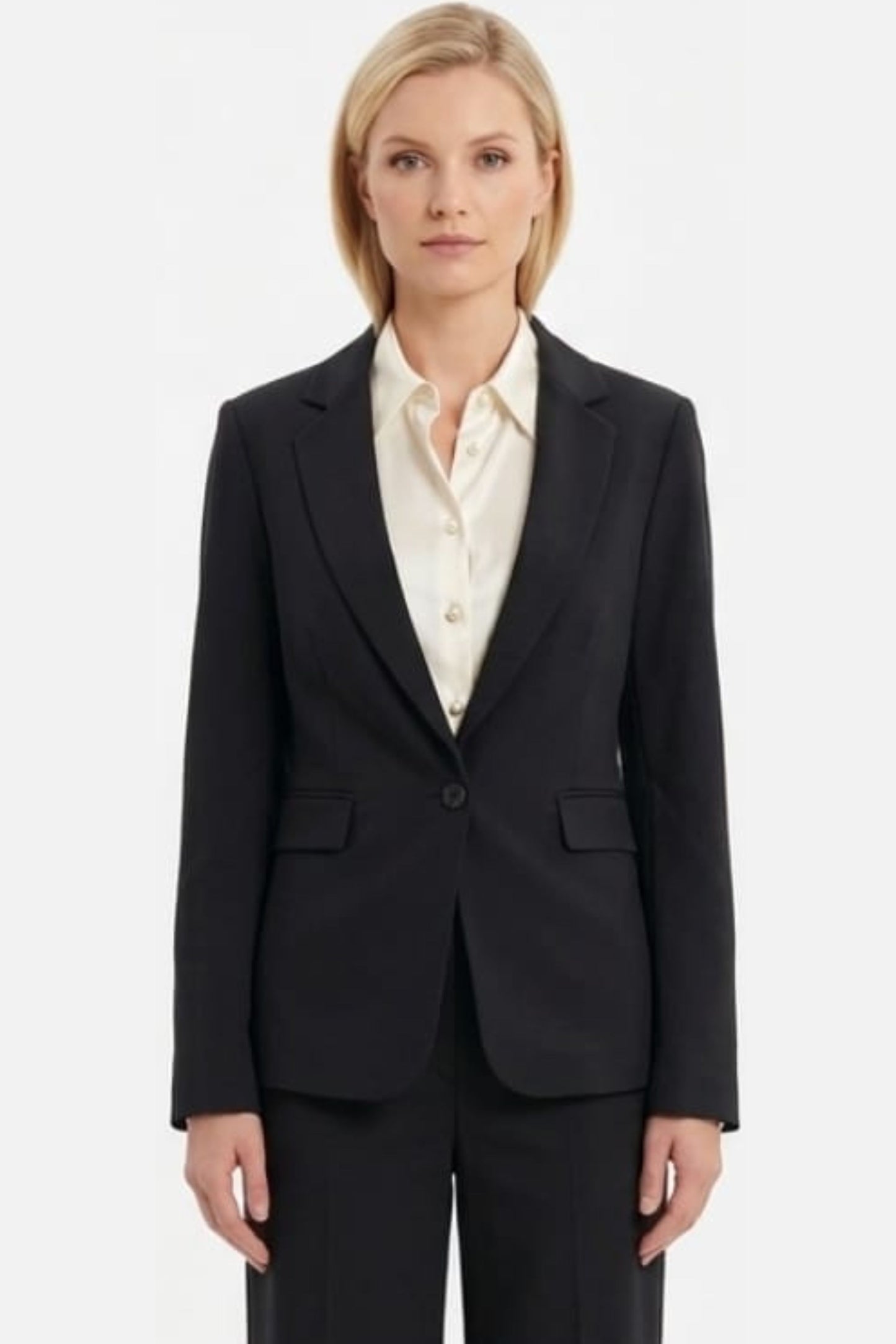Zac & Rachel Notched Lapel Single Button Blazer