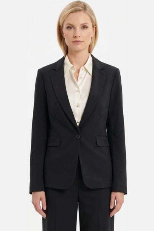 Zac & Rachel Notched Lapel Single Button Blazer