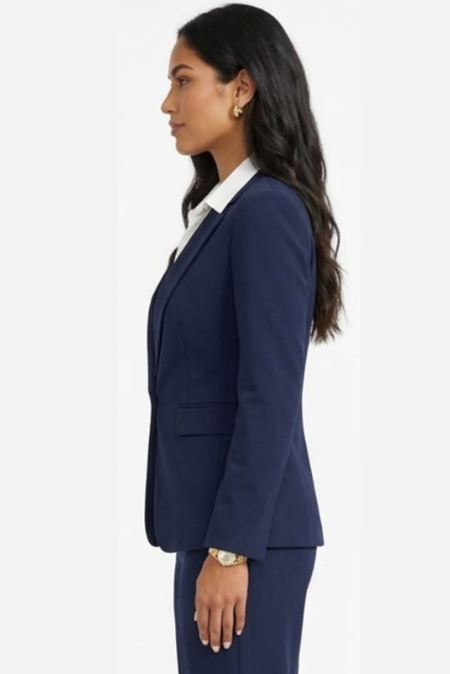 Zac & Rachel Notched Lapel Single Button Blazer