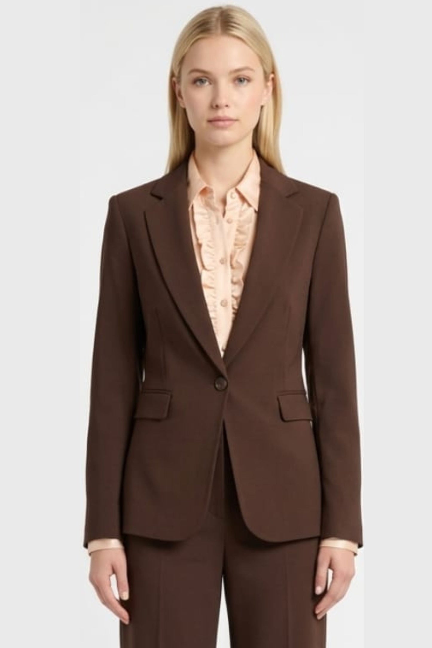 Zac & Rachel Notched Lapel Single Button Blazer