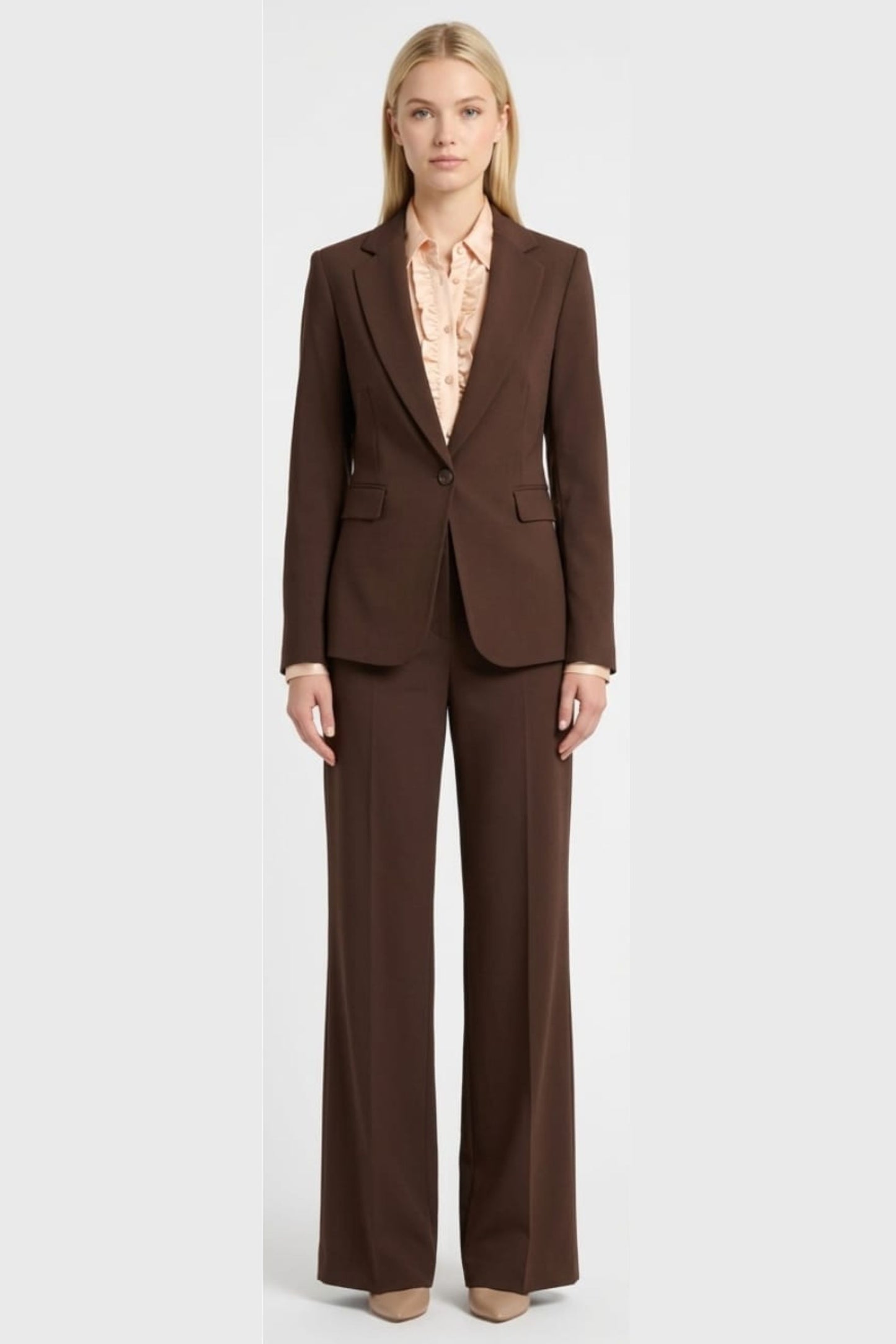 Zac & Rachel Notched Lapel Single Button Blazer
