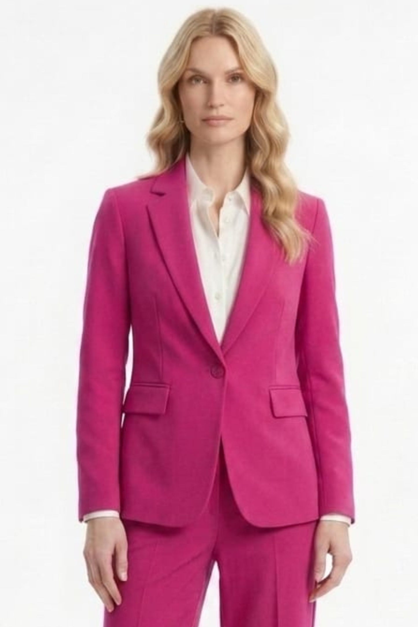 Zac & Rachel Notched Lapel Single Button Blazer