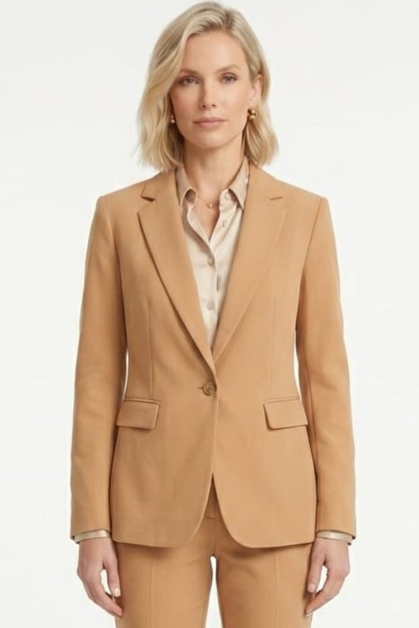 Zac & Rachel Notched Lapel Single Button Blazer