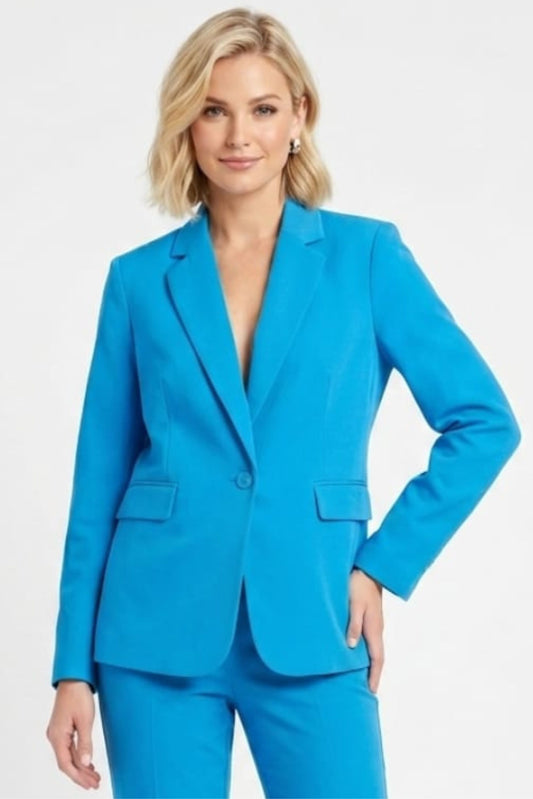Zac & Rachel Notched Lapel Single Button Blazer