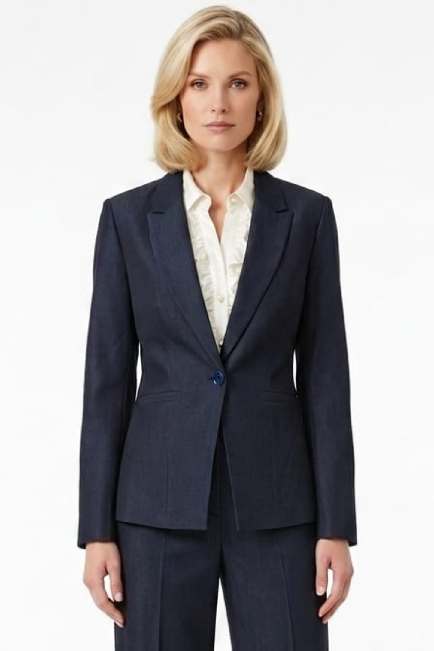 Zac & Rachel Notched Lapel Single Button Blazer