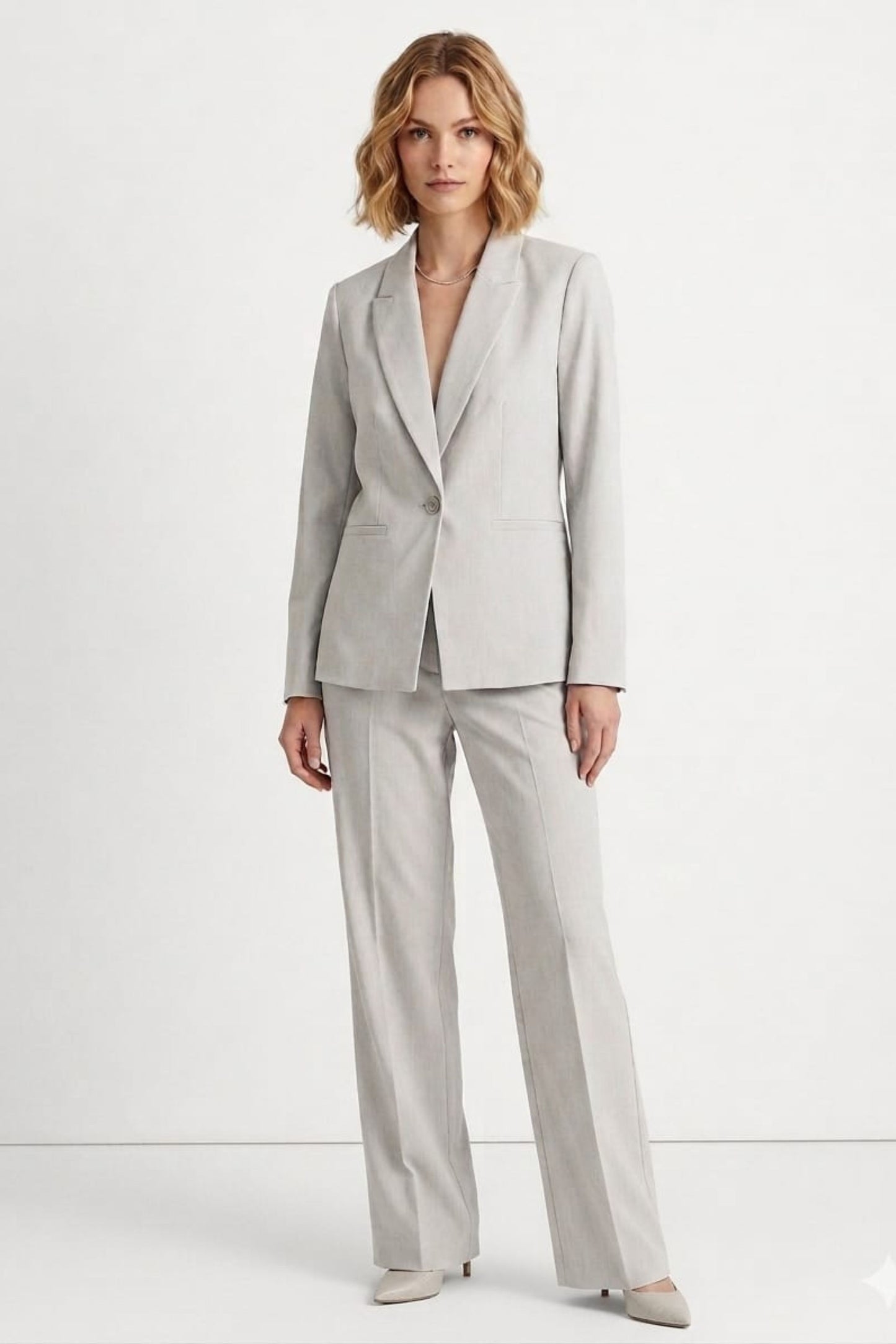 Zac & Rachel Notched Lapel Single Button Blazer