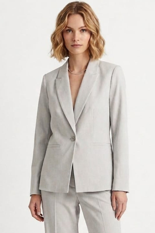 Zac & Rachel Notched Lapel Single Button Blazer
