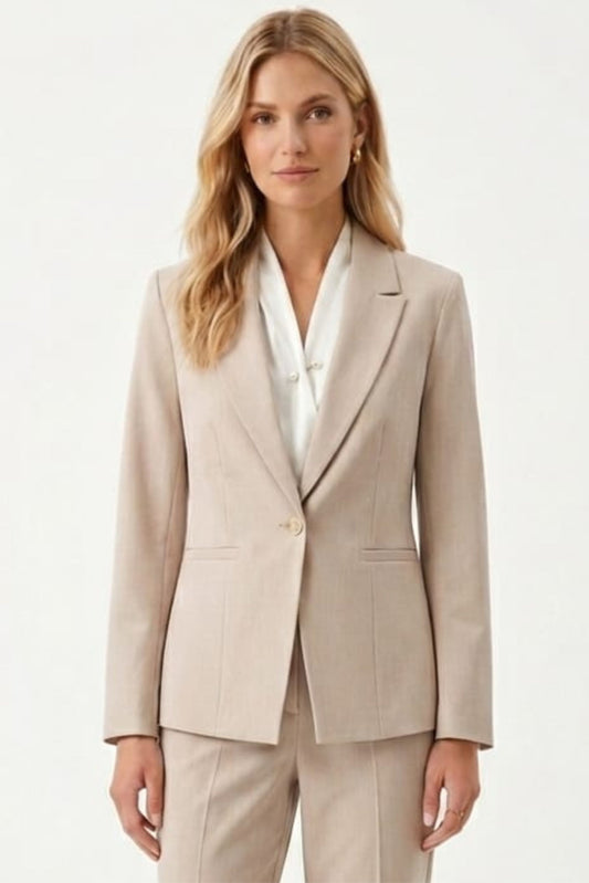 Zac & Rachel Notched Lapel Single Button Blazer