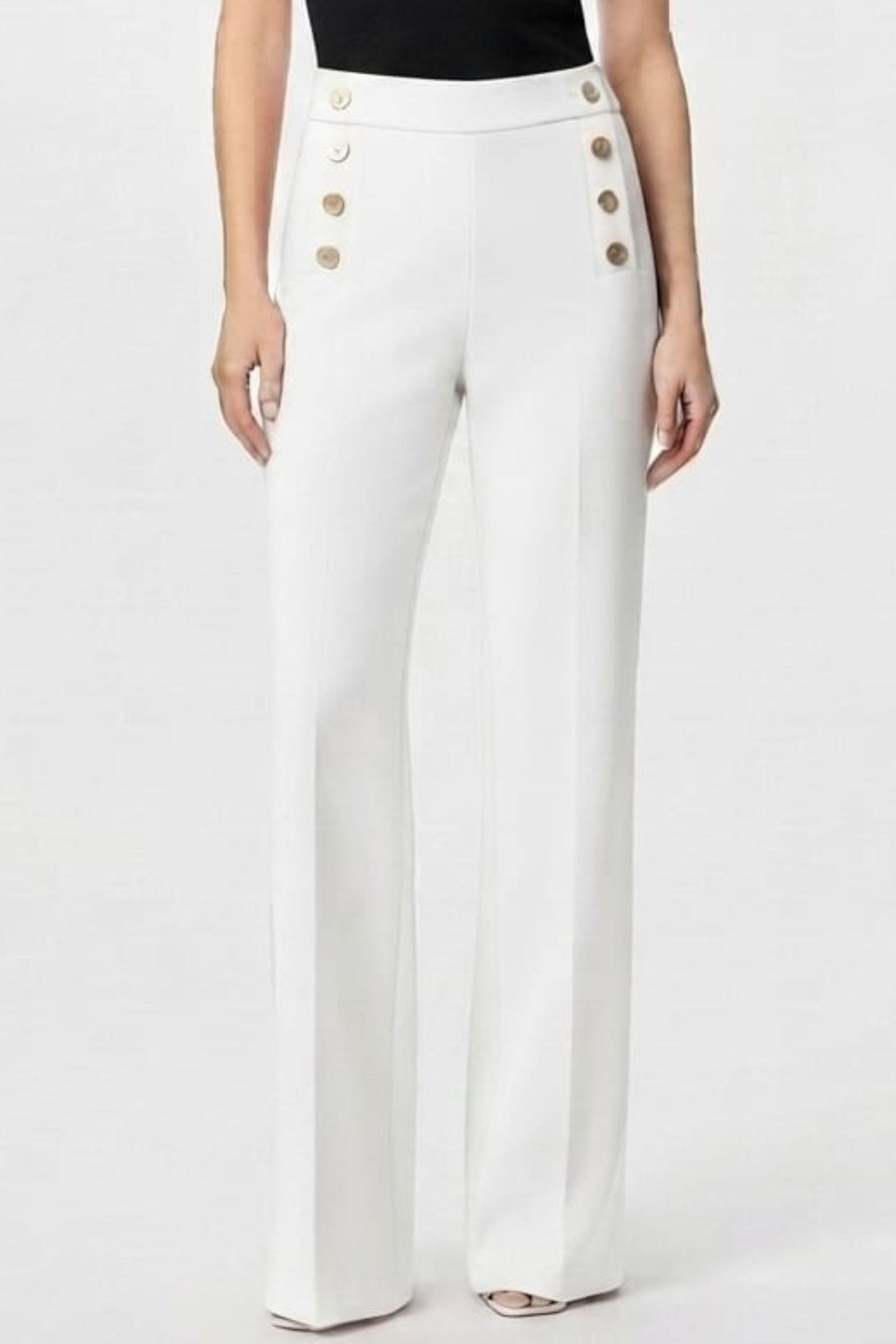 Zac & Rachel Sailor Button Wide-Leg Pants