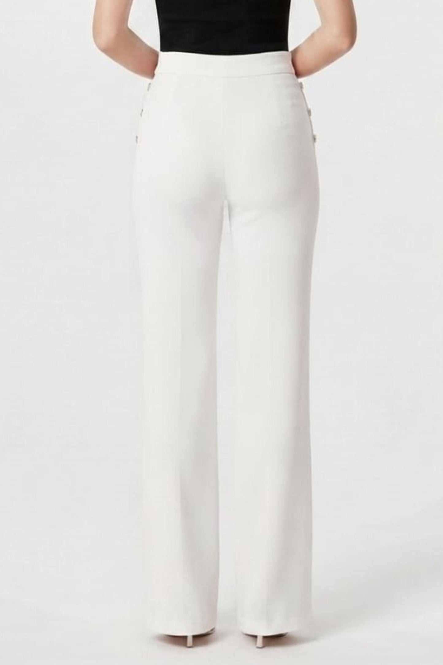 Zac & Rachel Sailor Button Wide-Leg Pants