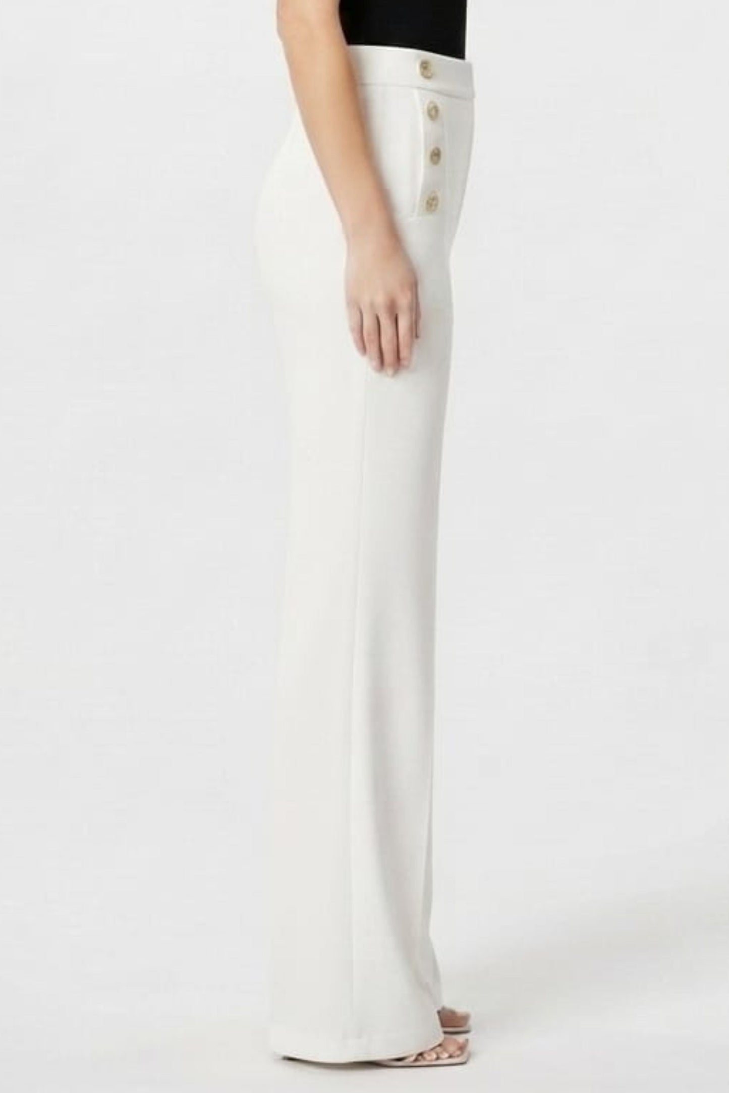 Zac & Rachel Sailor Button Wide-Leg Pants