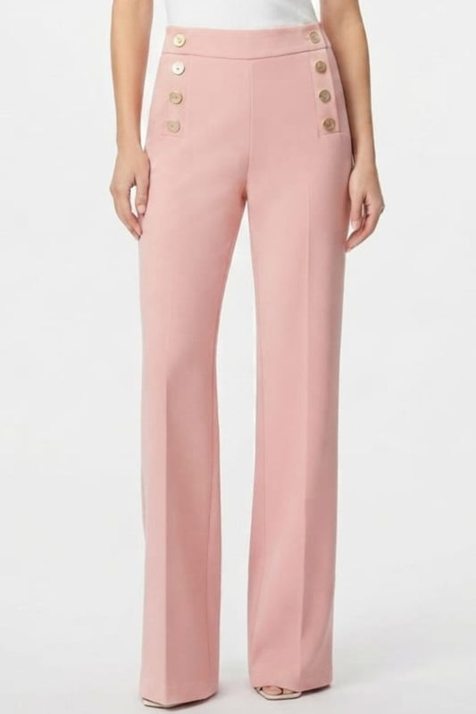Zac & Rachel Sailor Button Wide-Leg Pants