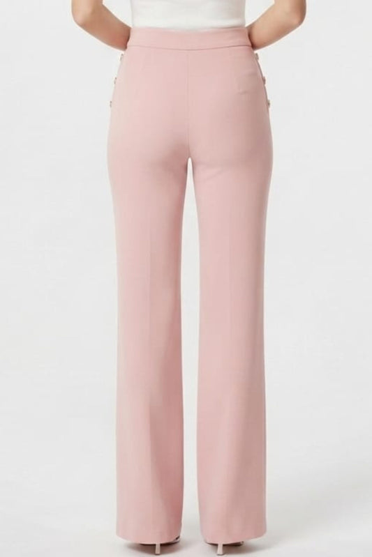 Zac & Rachel Sailor Button Wide-Leg Pants