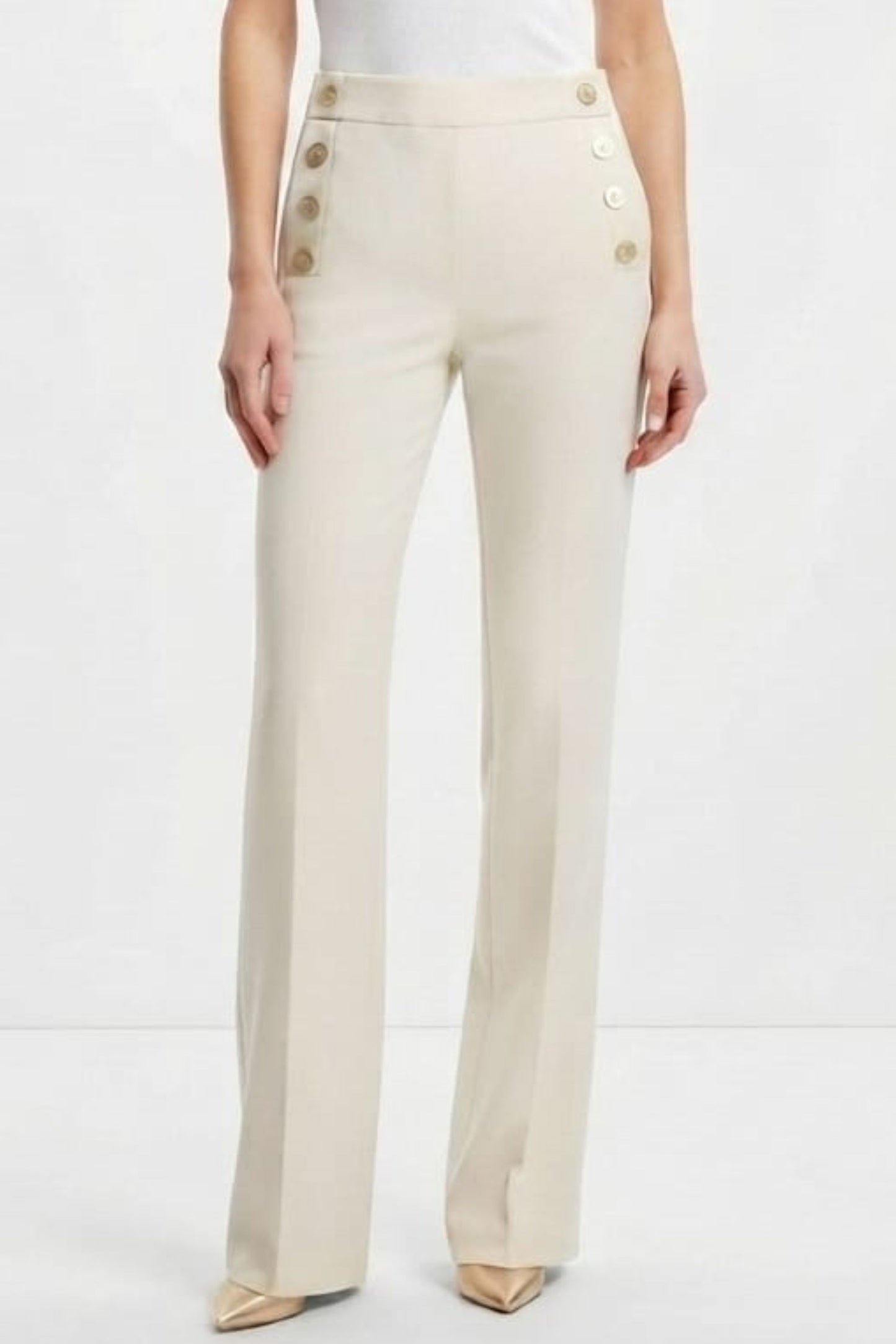 Zac & Rachel Sailor Button Wide-Leg Pants