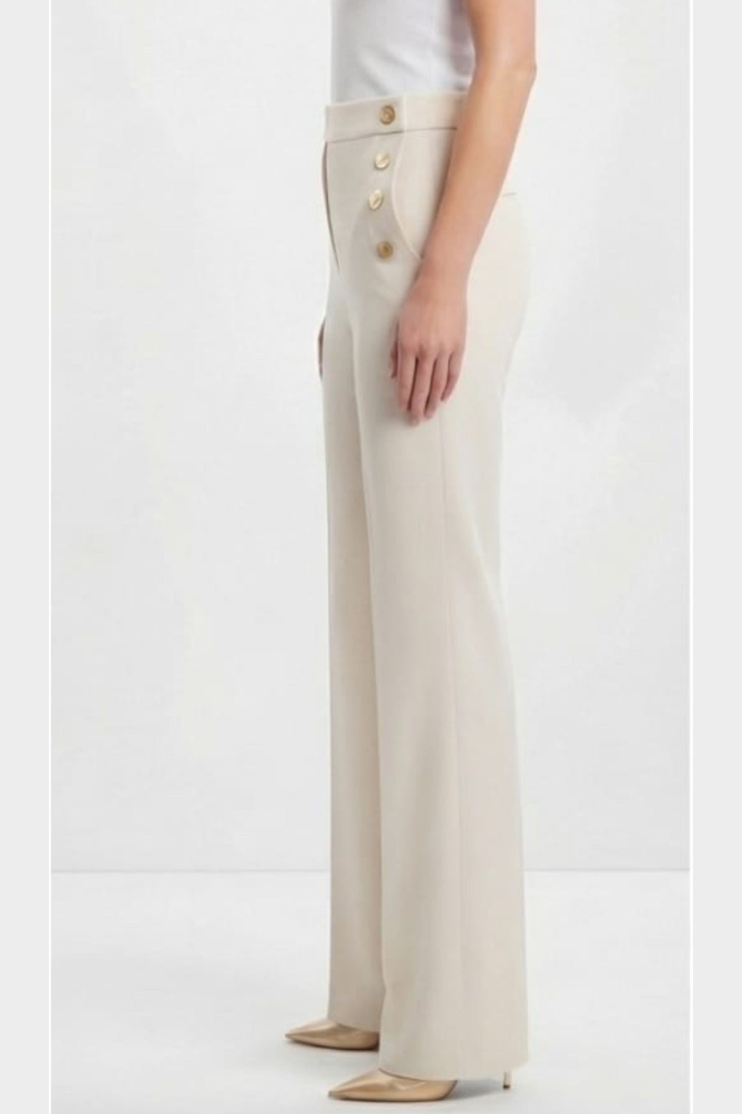 Zac & Rachel Sailor Button Wide-Leg Pants