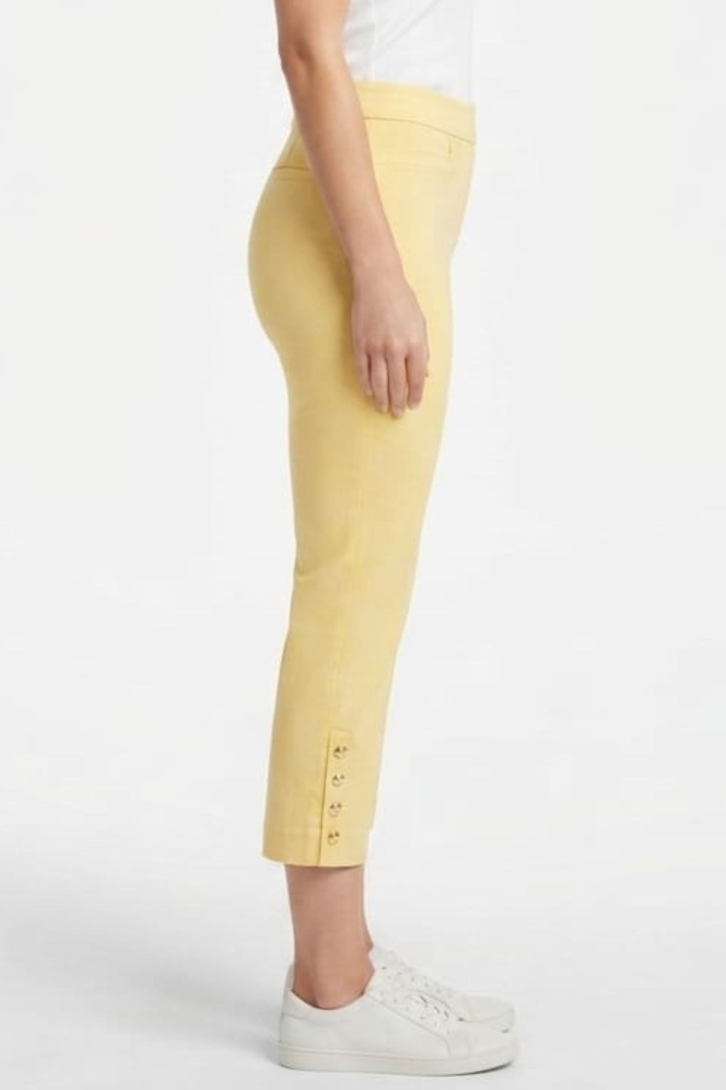 Zac & Rachel Button-Hem Crop Pants